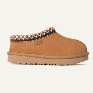 UGG Tasman Toddler Slippers Suede Chestnut Shearling Lined Shoes 8T